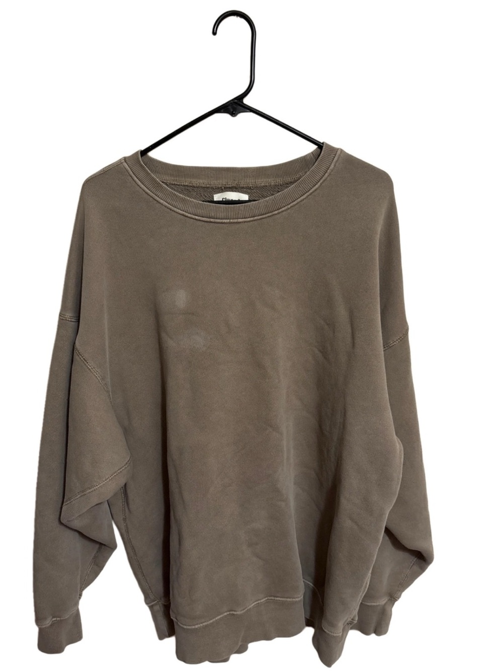 Elwood Neutral Crewneck Sweatshirt Flawed!- Size L